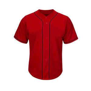 Maillot de baseball à manches courtes de haute qualité, entièrement personnalisé par sublimation, grande taille, respirant, pour le sport - Product Image 5