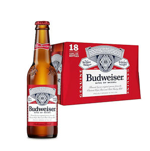 Cerveza Lager Premium Budweiser, Botellas de 1 Litro, Cajas de 12 Unidades con 2.6 Unidades por Botella, Información sobre Consumo Responsable - Product Image 1