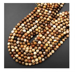สร้อยคอลูกปัดไม้ฟิวชั่นสีทองแดงดำ48ซม. กำหนดสีเองได้ลูกปัดไม้รูปร่างและขนาดจัดส่งรวดเร็วจากอินเดีย - Product Image 5