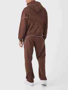 Ropa de calle de Invierno en Blanco, conjunto de chándal de nailon ligero sólido para hombres, conjunto de 2 piezas cortavientos de personalización completa - Product Image 3