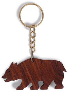 Wood Elephant Hand Carved Wooden <b>Key</b> <b>Chain</b> Pack of 10 for Wholesale Supplier From India Home Decor Decorative Objects - Product Image 2