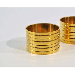 Bagues de serviette en alliage de zinc et métal plaqué or, bagues de table, de mariage, en argent clair et doré - Product Image 2