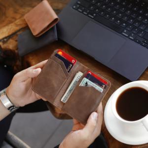 Portefeuille porte-cartes en cuir minimaliste unisexe, plusieurs emplacements, design durable - Product Image 3