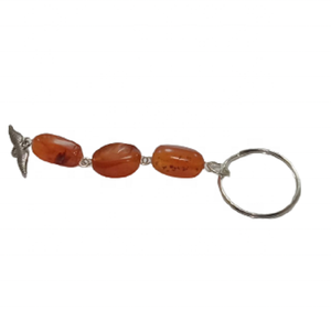 Pierre naturelle rouge cornaline Cube quartz aile porte-clés guérison pierre précieuse cristal porte-clés guérison grossiste - Product Image 6