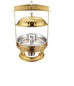 Ensemble de réchauds à buffet en cuivre moderne de luxe, circulation d'eau chaude, réchauffeur de nourriture, équipement de maintien au chaud, certifié Energy Star - Product Image 3