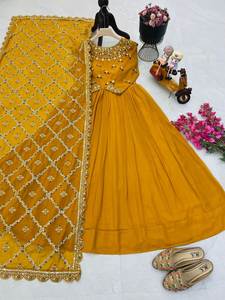 ชุด Anarkali สำหรับงานแต่งงานและงานปาร์ตี้เสื้อผ้าชาติพันธุ์ - Product Image 4
