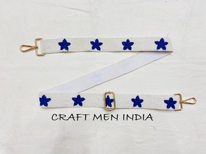 Accessoire de mode réglable à sangle de sac à main perlée multicolore personnalisée faite à la main avec conception de boule d'impression de patte pour sacs - Product Image 4