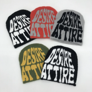 Bonnet à tricoter Jacquard personnalisé de haute qualité pour hommes et femmes Mohair doux d'hiver avec logo brodé à la main pour une utilisation en extérieur - Product Image 1