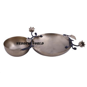 Tazón de Chocolate con Pedestal de Metal Tamaño alto Diseñador hecho a mano Tazón dulce Clásico Elegante Lujo Nuevo Tazón de Chocolate - Product Image 4