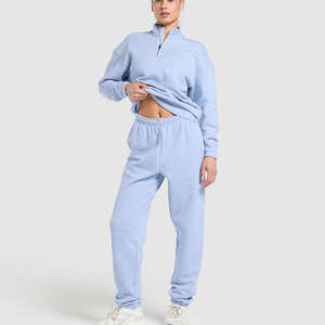 Ensemble de survêtement 2 pièces pour femme, streetwear d'hiver, 100% coton, respirant, séchage rapide, imprimé - Product Image 2