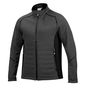Vêtements de sport pour hommes sur mesure en gros, veste softshell, panneau rembourré, coupe-vent, col montant, veste softshell élégante et athlétique - Product Image 3