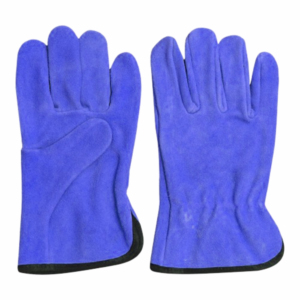 Guantes de conducción de cuero dividido de piel de vaca de alta resistencia de alto rendimiento Guantes de construcción resistentes a la abrasión Personal de punto de algodón - Product Image 2