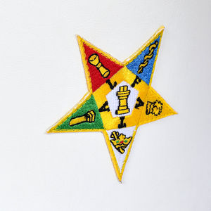 OES Fez Case White Machine Parche bordado Material de cuero duradero Masonic Cap Fez Case OEM revisado - Product Image 4