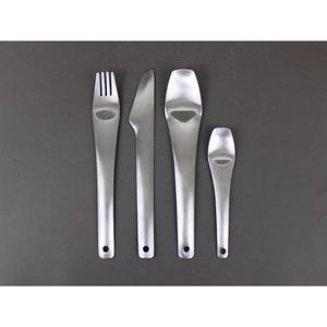 Beautiful Extensive Vintage French 1980s TERENCE CONRAN <b>cutlery</b> <b>set</b> Of Six , Stainless steel, Modern design - Product Image 2