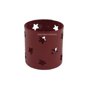 Luxury Decorative Metal Votive <b>Candle</b> <b>Holder</b> Mehroon Color Round Shape for Home & Wedding Decorations <b>Candle</b> Votive - Product Image 1