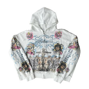 Sudadera con Capucha Extra Grande de 400 GSM para Hombre, Corte Cuadrado, Lavado Ácido, Transpirable, de Algodón Jersey, Colores Personalizados - Product Image 6