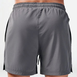 Lightweight Moisture Wicking Fabric Charcoal Essential 5 Inch Shorts with Contour Side Panels and Inner <b>Mesh</b> <b>Pants</b> - Product Image 4