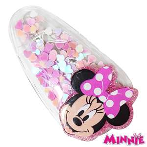 Set de 6 Pinzas para el Cabello con Diseño de Mickey y Minnie Mouse, de Tela y Acrílico, Unisex, para Fiestas - Product Image 3