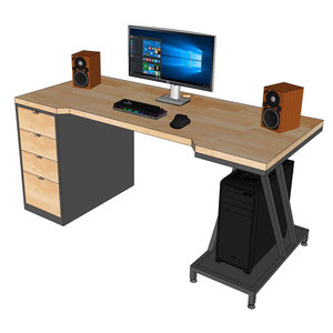 โต๊ะเกมมิ่ง GD68064 พร้อมชั้นวาง CPU ขนาด 160x70 ซม. ผิวหน้าคาร์บอนและ MDF พร้อมไฟ LED วัสดุไม้ โลหะ และพลาสติก สำหรับใช้งานกับคอมพิวเตอร์สำนักงาน - Product Image 4