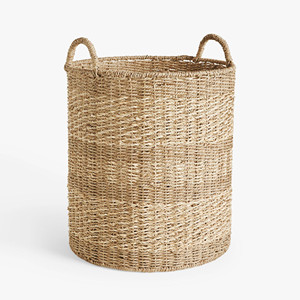 Cestas y contenedores de almacenamiento de hierba marina de rafia tejida a mano para organización en casa precio barato cesta de algas marinas de 2 tonos - Product Image 1
