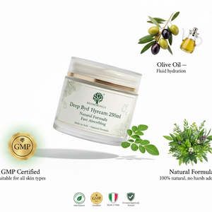 Crème corporelle hydratante intense 250 ml, absorption rapide, formule naturelle, beurre de karité, blanchissant, OEM, marque privée, Italie, RedMoringa - Product Image 3