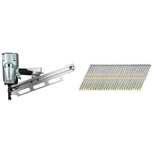 4 000 unités 3 en 1 Cloueur pneumatique pour ossature en acier à tête pleine et tige lisse, 21 degrés, X 0.120, avec clous brillants de base - Product Image 1