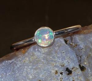 Ethiopian <b>Opal</b> Gemstone <b>Ring</b> 925 Sterling <b>Silver</b> Handmade Jewelry Gift For Her - Product Image 5