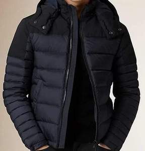 Chaqueta acolchada de invierno con logotipo personalizado para hombre, abrigo de poliéster largo alto, capucha, bolsillo, decoración, tela rellena, estilo acolchado, talla 4XL - Product Image 2