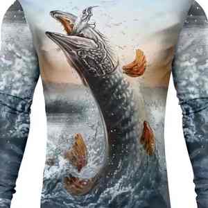 Chemises de pêche à manches longues personnalisées OEM UPF50, polyester sublimé, séchage rapide, respirant, confortable, logo personnalisé, pêche pour hommes - Product Image 2