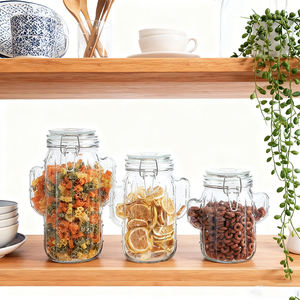 Frasco de Vidrio con Forma de <span class=keywords><strong>Cactus</strong></span> para Almacenamiento, Tapa Hermética con Cierre, Diseño Único para Pasta, Refrigerios, Organización de Cocina, Directo de Fábrica - Product Image 6