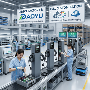 สถานีชาร์จรถยนต์ไฟฟ้าแบบสองหัวชาร์จ 7kW-22kW*2 รองรับ Type 2 Type 1 GBT OCPP พร้อมแอปพลิเคชันอัจฉริยะ สำหรับโครงการธุรกิจ ขายส่ง - Product Image 3