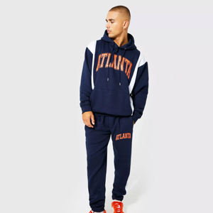 Conjuntos deportivos personalizados de dos piezas con cuello redondo para hombre, conjuntos de jogging, ropa deportiva para entrenamiento, chándal deportivo. - Product Image 1