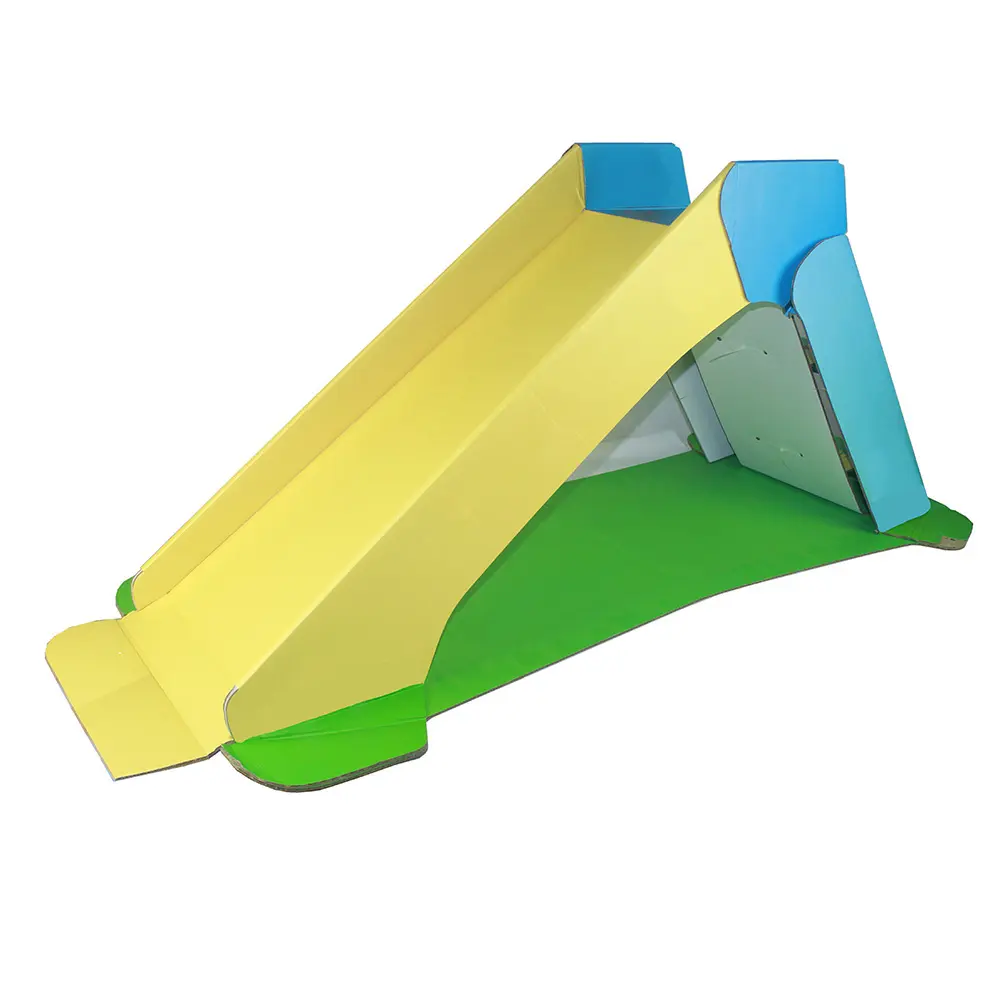 foldable indoor slide easy move lightweight bring anywhere and easy to clean corrugated and cardboard paper slide for child