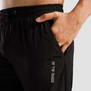 Surgex Joggers décontractés noirs en molleton French Terry taille XL avec logo personnalisable, fermetures éclair et décorations plissées pour l'entraînement - Product Image 5