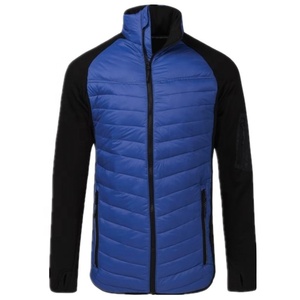 Chaqueta híbrida negra para hombre, chaqueta acolchada, hecha a medida, para exteriores - Product Image 1