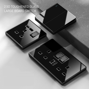 Interruptor de Luz Elétrico de Luxo GWIEC Modelo 86 13A UK 1/2 Gangue 1/2 Via Painel de Botão de Pressão de Parede Plástico Tradicional - Product Image 5