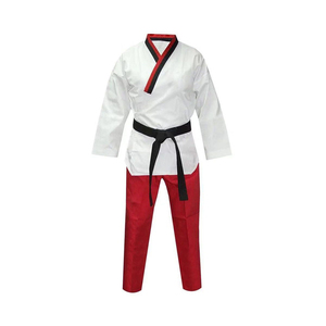 Traje de Karate WTF, Conjuntos de Uniforme con Logotipo Personalizado en la Parte Delantera, 100% Algodón, Ligero y Transpirable, Ropa de Artes Marciales - Product Image 6