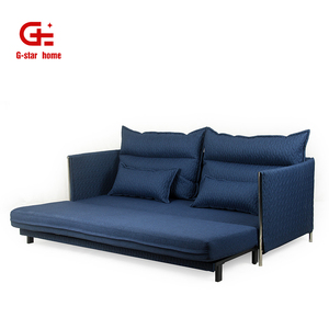 Home Modern <strong>Sofa</strong> <strong>Bed</strong> Fabric Furniture <strong>Sofa</strong> Cum <strong>Bed</strong> Divano Letto Blue and White <strong>Folding</strong> <strong>Sofa</strong> <strong>Bed</strong> - Product Image 2