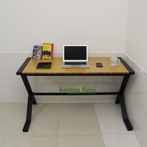 SB010a Japanese-Style <b>Simple</b> Bamboo and Wood Computer <b>Desk</b> with Legs 120x60x75 (cm) - Product Image 4