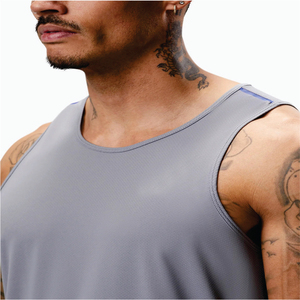Men's Custom Polyester Sporty <b>Singlet</b> Quick-Drying Summer Vest with Breathable Muscle Sleeveless for Gym Bodybuilding & <b>Running</b> - Product Image 4