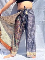 Pantalon large en soie indienne Sari, à porter autour du corps, pour les fêtes