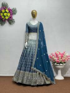 Diseñador Lahenga Choli con blusa Exclusivo Heavy Indian Party Wear Boda Mujeres Lehenga Choli Ropa India Lavable 2022 - Product Image 4