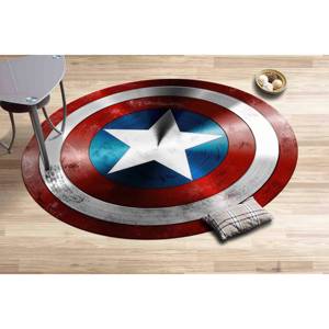 Alfombra con Estampado del Escudo del Capitán América, Decoración Moderna para Habitación de Niños, Fácil de Limpiar, Alfombra de Chenilla - Product Image 3