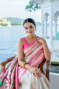 ส่วนผสมพิเศษของ Kanchipuram และ paithani Saree เสื้อผ้าอินเดียและปากีสถาน - Product Image 3