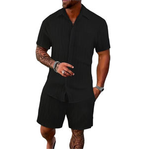 Nouveau style Ensemble de sport décontracté pour homme en 2 pièces respirant pour l'été avec polo et short - Design personnalisé - Product Image 1