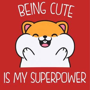 Camiseta gráfica de algodón rojo para mujer, camiseta de manga corta con estampado de dibujos animados bonitos con el diseño Being Cute is My Superpower OEM disponible - Product Image 3