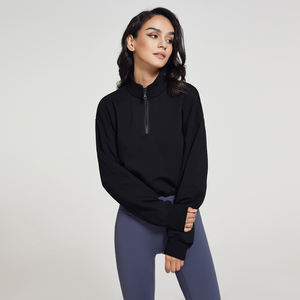 Nuevas llegadas personalizadas al por mayor sudadera holgada de algodón de manga larga para mujer - Product Image 1