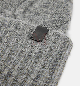 หมวกบีนนี่ขนแกะถักแบบพรีเมียมสำหรับ2024หมวกผ้าฝ้ายถักด้วยมือคุณภาพสูงดีไซน์ตามสั่งสำหรับฤดูหนาว - Product Image 2