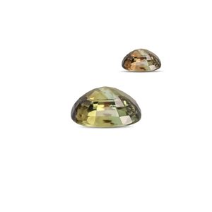 Alexandrite - 4,05 carats, pierre précieuse ovale facettée, couleur vert-rouge, créée en laboratoire, polie, traitée thermiquement, calcédoine synthétique, 8 mm - Product Image 1