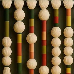 Décoration murale moderne en fibre, boule sphérique, macramé, suspension murale décorative, designs artistiques, décoration intérieure - Product Image 1